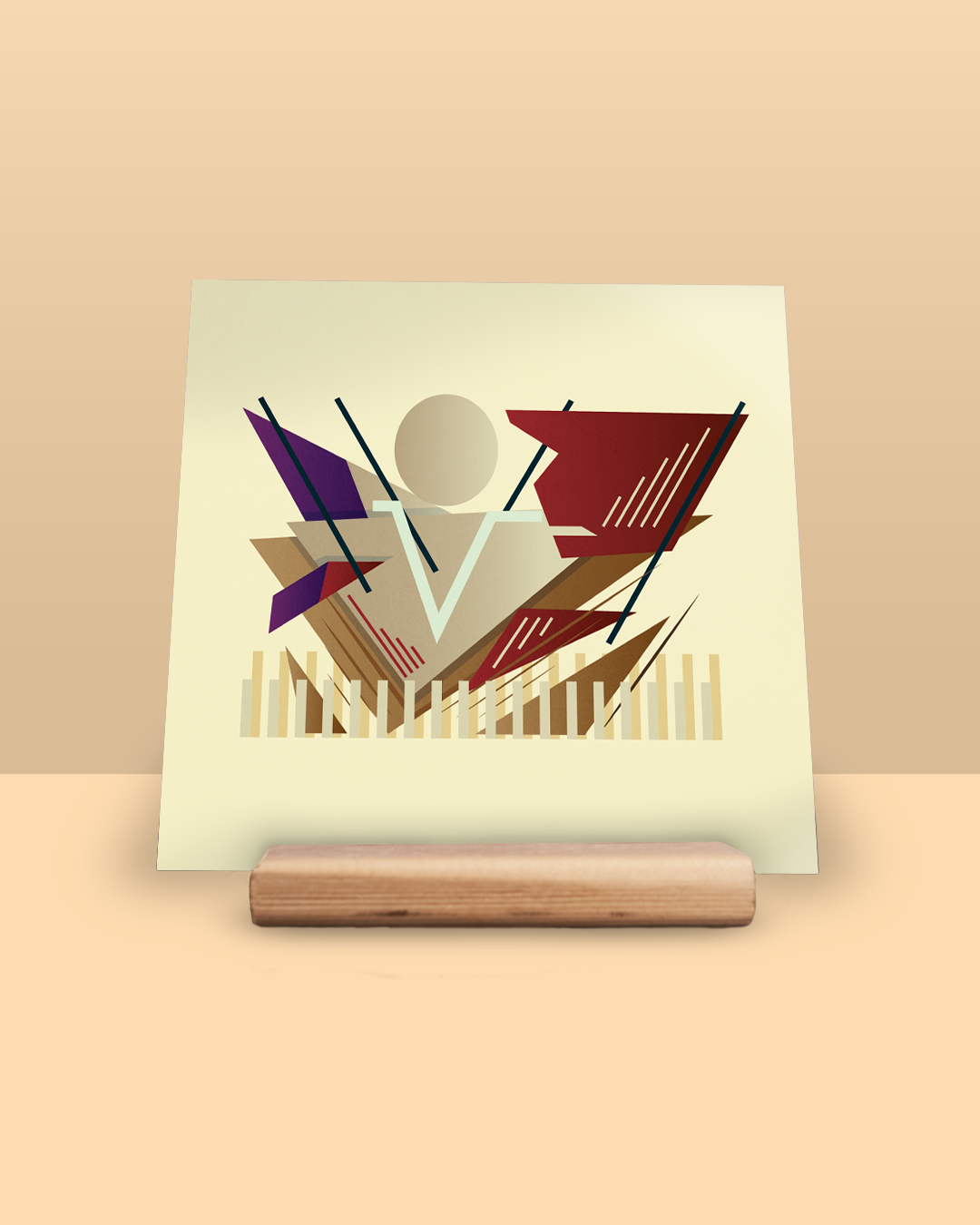 Abstracte corsoprints - Met voetje - Afbeelding 8