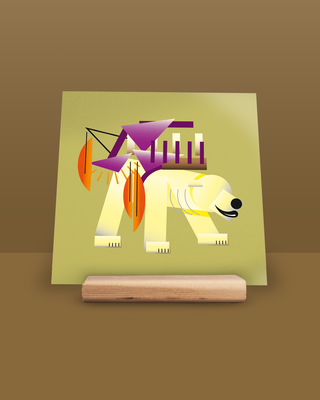 Abstracte corsoprints - Met voetje - Afbeelding 7