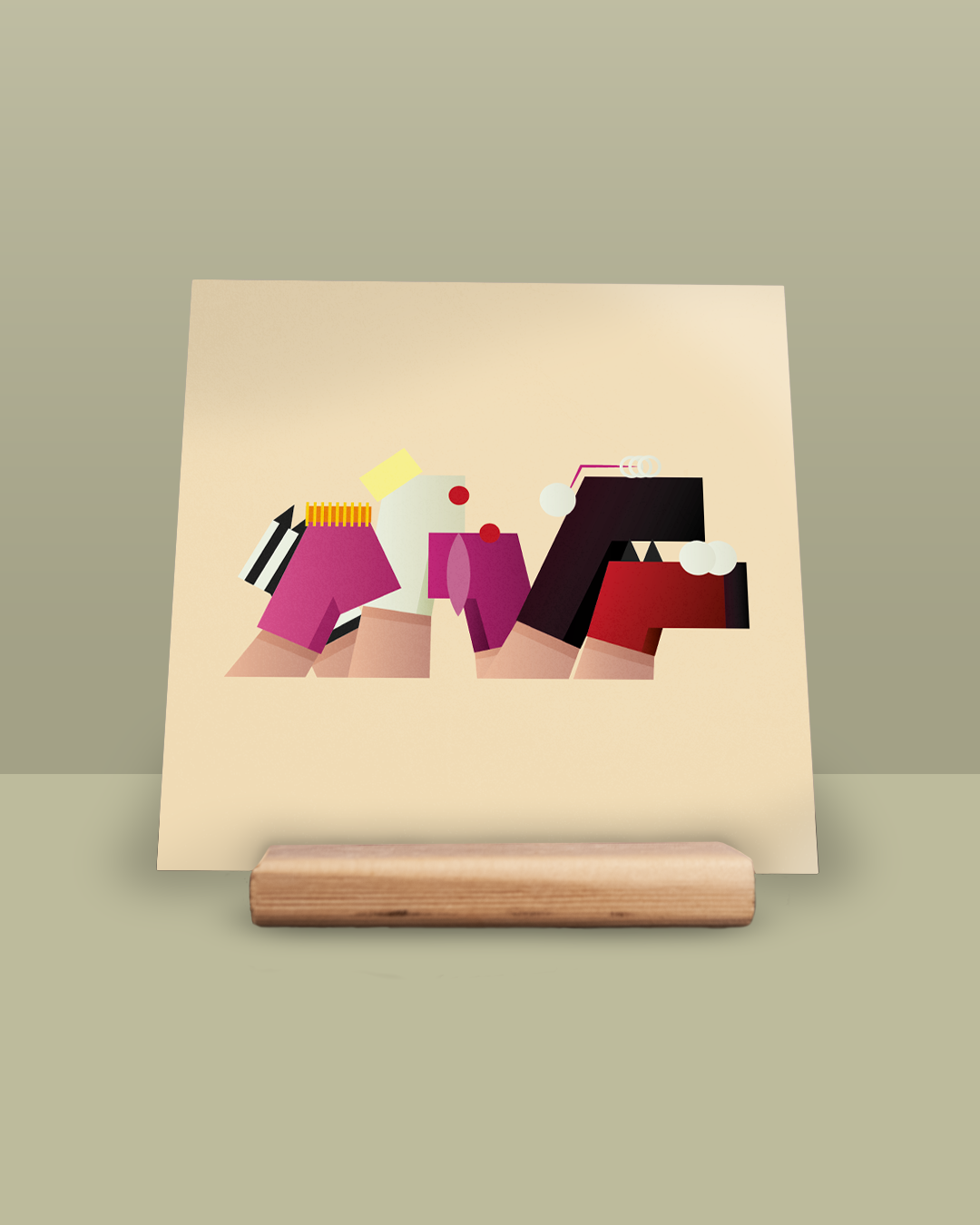 Abstracte corsoprints - Zonder voetje - Afbeelding 5